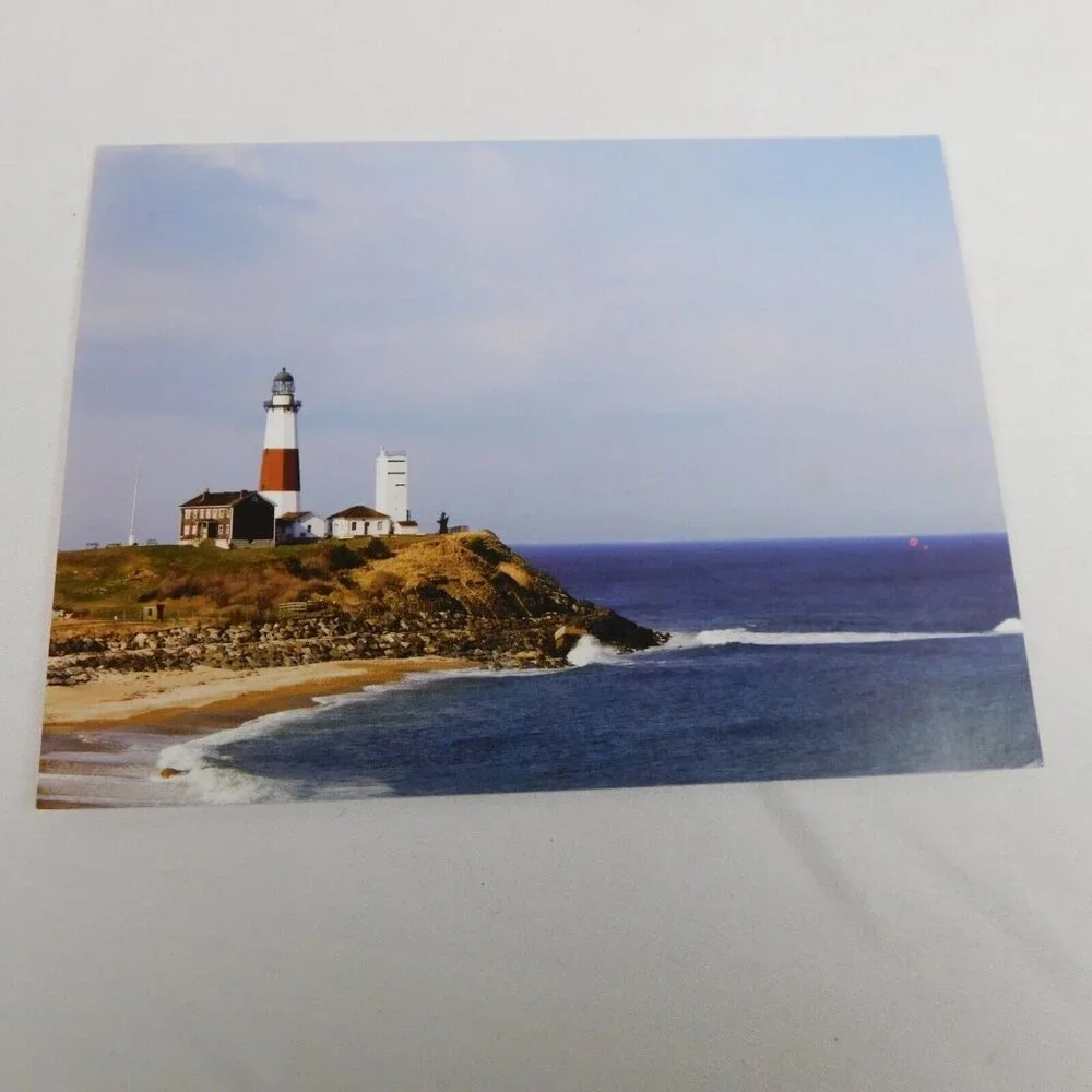 Lot of 5 Lighthouse Note Cards With Envelopes Blank Montauk Point Conimicut MSAA